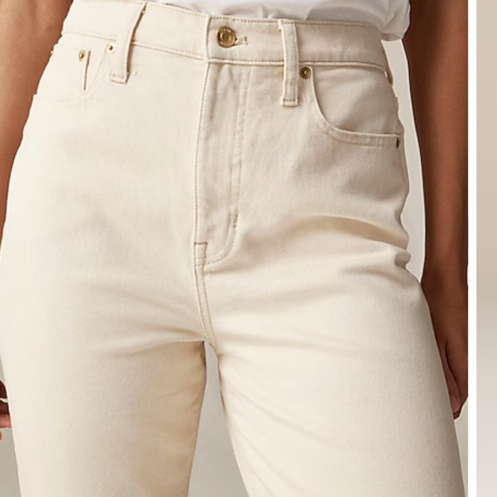Never worn, J.Crew Classic straight jean in ecru, 27 - Picture 3 of 8